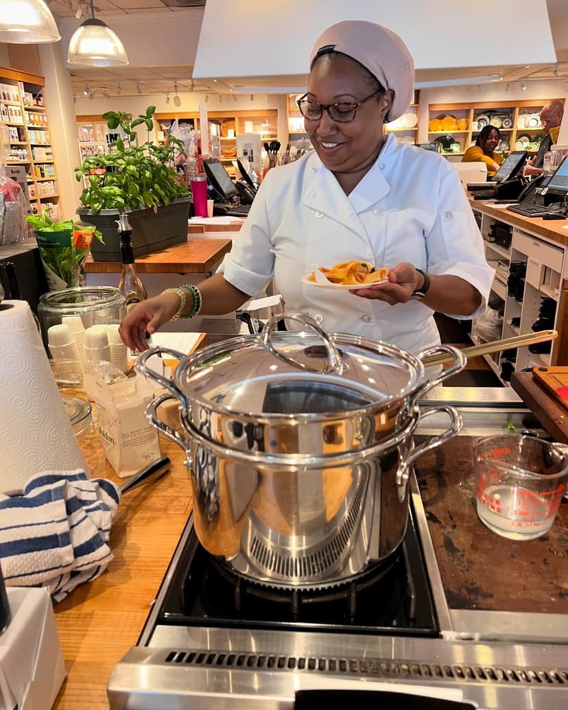 Chef Tomi cooking class at William Sonoma